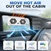 Solar Powered Car Ventilator Fan - Car Solar Powered Window Exhaust Fan with Fast Odor Removal and Quiet Operation, 4500 RPM, Air Vent Radiator Solar Energy for Vehicle Ventilation (2pcs-White) view 3