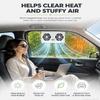 Solar Powered Car Ventilator Fan - Car Solar Powered Window Exhaust Fan with Fast Odor Removal and Quiet Operation, 4500 RPM, Air Vent Radiator Solar Energy for Vehicle Ventilation (2pcs-White) view 4