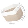 JHKNNK Large Capacity Cotton Rope Woven Storage Basket with Handles Collapsible Storage Organizer for Living Room and Nursery Sturdy for Blankets and Books view 2
