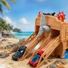 HAOAONANSHAN Pirate Ship Toy Car Playset for Kids, Shark Pirate Boat Vehicle Set with 2 Mini Cars, Adventure Toy Gift for Boys and Girls Ages 3+ (Grey) view 2