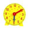 EHJRE Analog Teaching Clock, 10cm Geared Practice Clock with Stand, Time Learning Tool for First and Second Graders view 1