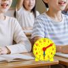 EHJRE Analog Teaching Clock, 10cm Geared Practice Clock with Stand, Time Learning Tool for First and Second Graders view 2