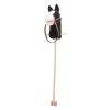 Alomejor Kids Horse Head Stick Toy, Soft Plush Stuffed Ride On Horse with Sliding Wheels for Toddlers (Black) view 2
