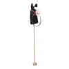 Alomejor Kids Horse Head Stick Toy, Soft Plush Stuffed Ride On Horse with Sliding Wheels for Toddlers (Black) view 3