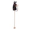 Alomejor Kids Horse Head Stick Toy, Soft Plush Stuffed Ride On Horse with Sliding Wheels for Toddlers (Black) view 4
