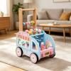 kowaku Children Activity Push Cart Toy Bead Track Pusher Pretend Ice Cream Play for Coordination and Balance Suitable for Young Children Indoor Use view 2
