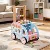 kowaku Children Activity Push Cart Toy Bead Track Pusher Pretend Ice Cream Play for Coordination and Balance Suitable for Young Children Indoor Use view 3