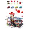 Wmqbjta Children Parking Game Wooden Multi Level Parking Garage Toy Set Manual Elevator Adventure Ramps Realistic Driving Suitable for Preschool Learning Center, M-Parking Center view 2