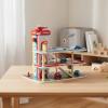 Wmqbjta Children Parking Game Wooden Multi Level Parking Garage Toy Set Manual Elevator Adventure Ramps Realistic Driving Suitable for Preschool Learning Center, M-Parking Center view 4