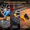 Operitacx 6pcs Tire Changer Plastic Insert Tire Demount, Wheel Side Guard Changer Replacement Parts, Bead Breaker Rim Protector for Garage DIY Automotive Repair view 3