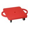 FewNvWa Kids Scooter Board Sit Down Scooter Indoor Scooter Board with Handles Floor Scooter Rollers Casters Enhanced PP Material Suitable for Physical Educati, Red view 1