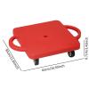 FewNvWa Kids Scooter Board Sit Down Scooter Indoor Scooter Board with Handles Floor Scooter Rollers Casters Enhanced PP Material Suitable for Physical Educati, Red view 2