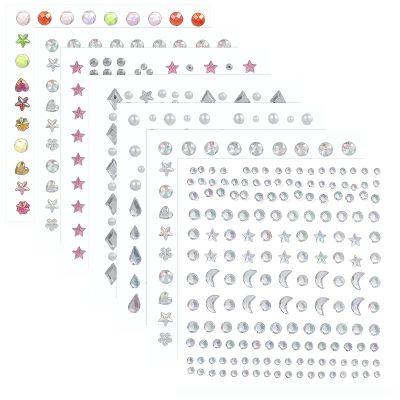 MAGICLULU 7 Sheets Rhinestone Stickers for Face and Body, Self Adhesive Gem Stickers with Easy Application, Reusable Rhinestones for Decorating Phones and Laptops, for Women