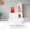 HOODANCOS Acrylic Display Riser with 2-tier Design for Craft Figure and Makeup, Sturdy Acrylic Stand with Appearance and Unique Shape, for Trade Shows and Home Use view 3
