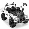 24V Ride On Dump Truck, Licensed Land Rover Electric Car for Kids, White view 1