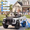 24V Ride On Dump Truck, Licensed Land Rover Electric Car for Kids, White view 2