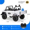 24V Ride On Dump Truck, Licensed Land Rover Electric Car for Kids, White view 3