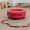 harayaa Children Training Scooter Pull Cart Wagon Tug Car PU Leather PVC Wood Stitched Seat Smooth Edges Quiet Wheels Suitable for Group Activities Teacher Guidance School Outdoor Games, Green view 3