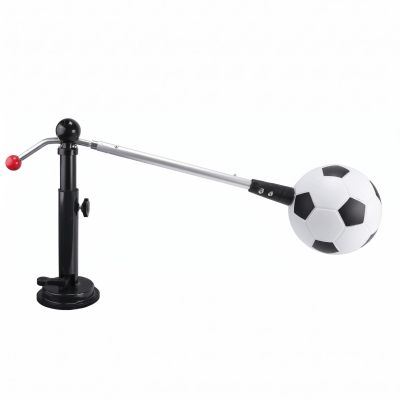Aymzbd Soccer Training Device Soccer Practice Aid Ball Control Equipment Adjustable Arm Weighted Base Sturdy Iron PU Suitable for Kids Adults Backyard Exercise, Black White