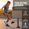 Aymzbd Soccer Training Device Soccer Practice Aid Ball Control Equipment Adjustable Arm Weighted Base Sturdy Iron PU Suitable for Kids Adults Backyard Exercise, Black White view 2
