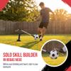 Aymzbd Soccer Training Device Soccer Practice Aid Ball Control Equipment Adjustable Arm Weighted Base Sturdy Iron PU Suitable for Kids Adults Backyard Exercise, Black White view 3