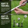Aymzbd Soccer Training Device Soccer Practice Aid Ball Control Equipment Adjustable Arm Weighted Base Sturdy Iron PU Suitable for Kids Adults Backyard Exercise, Black White view 4