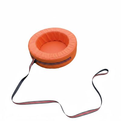 kowaku Children Training Scooter Pull Cart Wagon Sit-On Tug Car PU Leather PVC Wood Cushioned Seat Quiet Wheels Suitable for Sensory Training Group Activities Social Interaction Outdoor Fun, Orange