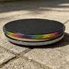Fonowx Board Balance Disk Wooden Rotation Board Core Training Turn Posture Tool Suitable for Dancers Skaters Home Practice Gymnastics Studio , Crystal Clear Diamond Style Diameter 28.5cm Beginner Two-Foot Version view 4