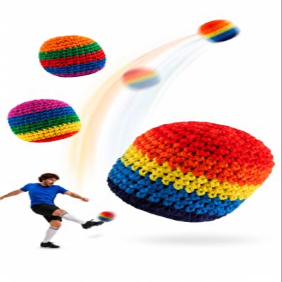 WANDMANICOS Hacky Footbag Sack Set Colorful Knit Kick Ball Outdoor Indoor Sports Toy for Adults Training Or Beach Game