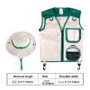 kowaku Children's Explorer Outfit Set with Vest and Hat for Adventure Role Play, Green view 3