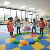 YWJLQH Children Balance Board Textured Surface Balance Board Exercise Equipment Sensory Play Board Training Board Gross Motor Development Foam Suitable for Playroom Structured Activities, Red view 3