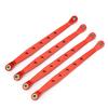 Aluminium Alloy Lower Suspension Links, RC Car Accessory for 1/10 Axial 90018 Crawler, Precision CNC Machined Durable Replacement Parts with 4 - Pack Set in Black Red Titanium Silv (Red) view 1