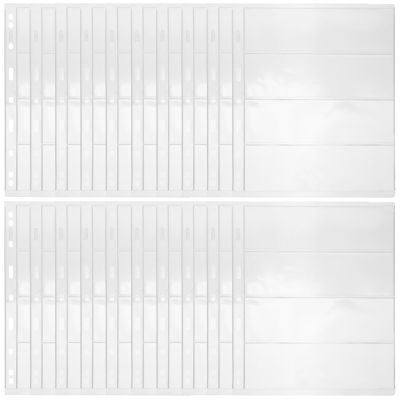 SEWACC 20 Sheets Pvc Stamp Collection Pages for Stamp Album Binder with Standard 9-hole Design Protecting and Organizing Coins for Collecting