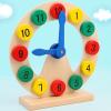 Veltros Wooden Time Teaching Plaything for with Movable Hands and Bright Colors Educational Clock for Classroom Interactive Wooden Clock Toy view 3