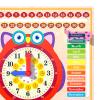 ToysCentral Basics Calendar Clock Toy Wooden Calendar Board Time Telling Learning Tool Wooden Clock Educational Cognition Board Suitable for Gift Giving view 3