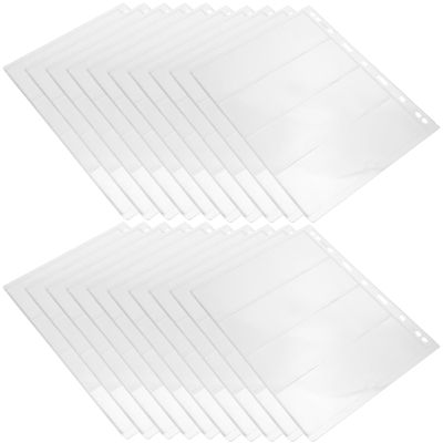 Anneome 20 Sheets Pvc Collection Pages for Paper Money and Stamp Organizing, Protecting Collectibles from Damage and Dust, for Collecting and Binder Storage