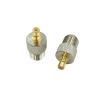 ACGTUY 10Pcs Brass SMB Male to F Female Ja-ck Connector Straight Wire SMB-J to F-K Connector Ja-ck view 2