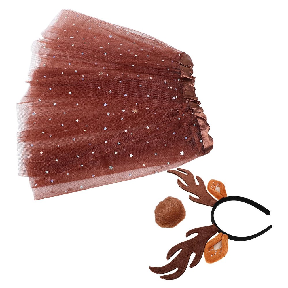 ULDIGI Cute Reindeer Antlers Headband Set for Adults with Lightweight Cloth Material and Universal Fit, for Christmas Holiday Parties and Family Gatherings
