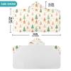 GuoChe Toddler Hooded Beach Towel Child Towels with Hood Soft Pastel Gingerbread Christmas Trees Candy Cane Holiday view 3
