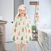 GuoChe Toddler Hooded Beach Towel Child Towels with Hood Soft Pastel Gingerbread Christmas Trees Candy Cane Holiday view 4