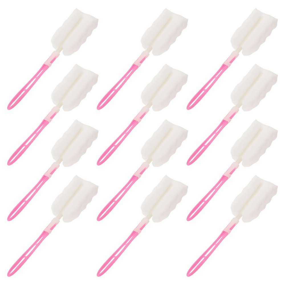 UPKOCH 20pcs Bottle Brush Set with Long Handle Sponge for Efficient Cleaning of Teacups and Tumblers, Portable Plastic Cup Scrubber for Travel and Home Cleaning