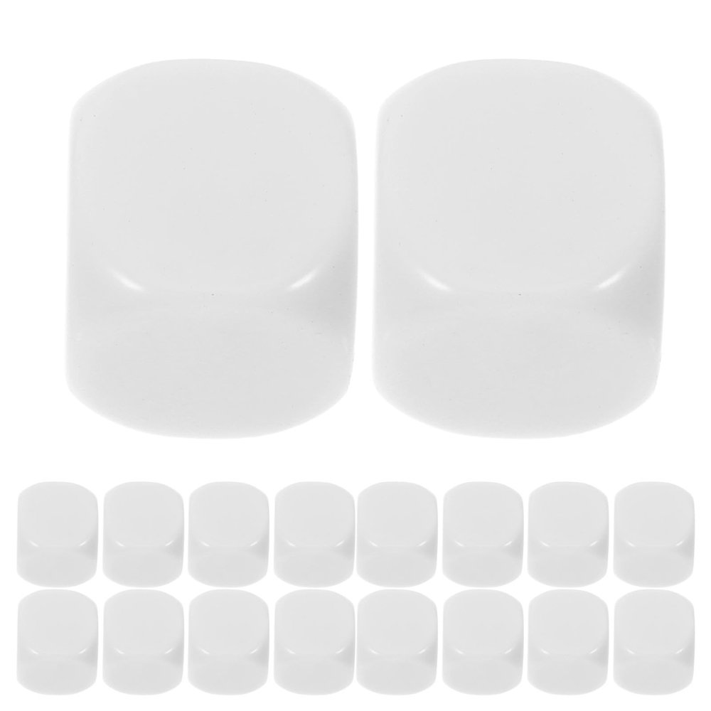 Anneome 50pcs Acrylic Blank Dice for Tabletop Gaming, 16mm Standard Size Square Dice Cubes, Portable Game Pieces for Board Games, Creative DIY Handwriting and Screen Printing