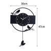 DimyFew Area Rug Wall Clock Acrylic Flocking Non Slip Washable Bird Swing Pendulum Hanging Suitable for Bedroom Living Room Kitchen Entrance view 2