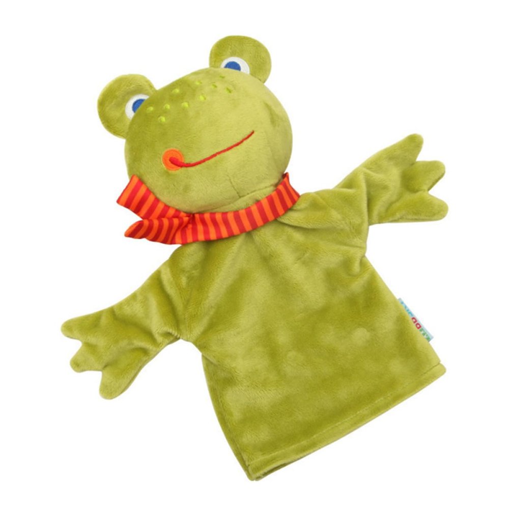 TOMETURE Cute Frog Hand Puppet for Interactive Animal Glove for Storytelling and Play Soft Cartoon Animal Doll to Develop Imagination and Enhance Bonding