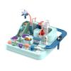 Car Playset Adventure Race Track Mechanical Rail Model Vehicle Manual Crane Interactive Structure Material Suitable for Preschool, Mini Macaroon view 1