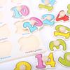 Hilitand Wooden Knob Puzzle Toy, Safe Colorful Learning Matching Board for Toddlers Preschool Kids Wooden Number Animal Fruit Theme Round Grip 1 Pack view 3