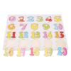 Hilitand Wooden Knob Puzzle Toy, Safe Colorful Learning Matching Board for Toddlers Preschool Kids Wooden Number Animal Fruit Theme Round Grip 1 Pack view 4