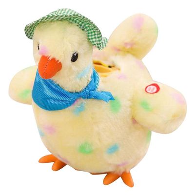 kowaku Chicken Laying Egg Crazy with Stuffed Doll Toy, Yellow