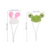 COHEALI 2pcs Cute Small Pet Hats Set for Hamsters and Parrots Featuring Lightweight Polyester Material with Frog and Bunny Shapes, Comfortable Fit for Holiday Celebrations and Everyday view 2