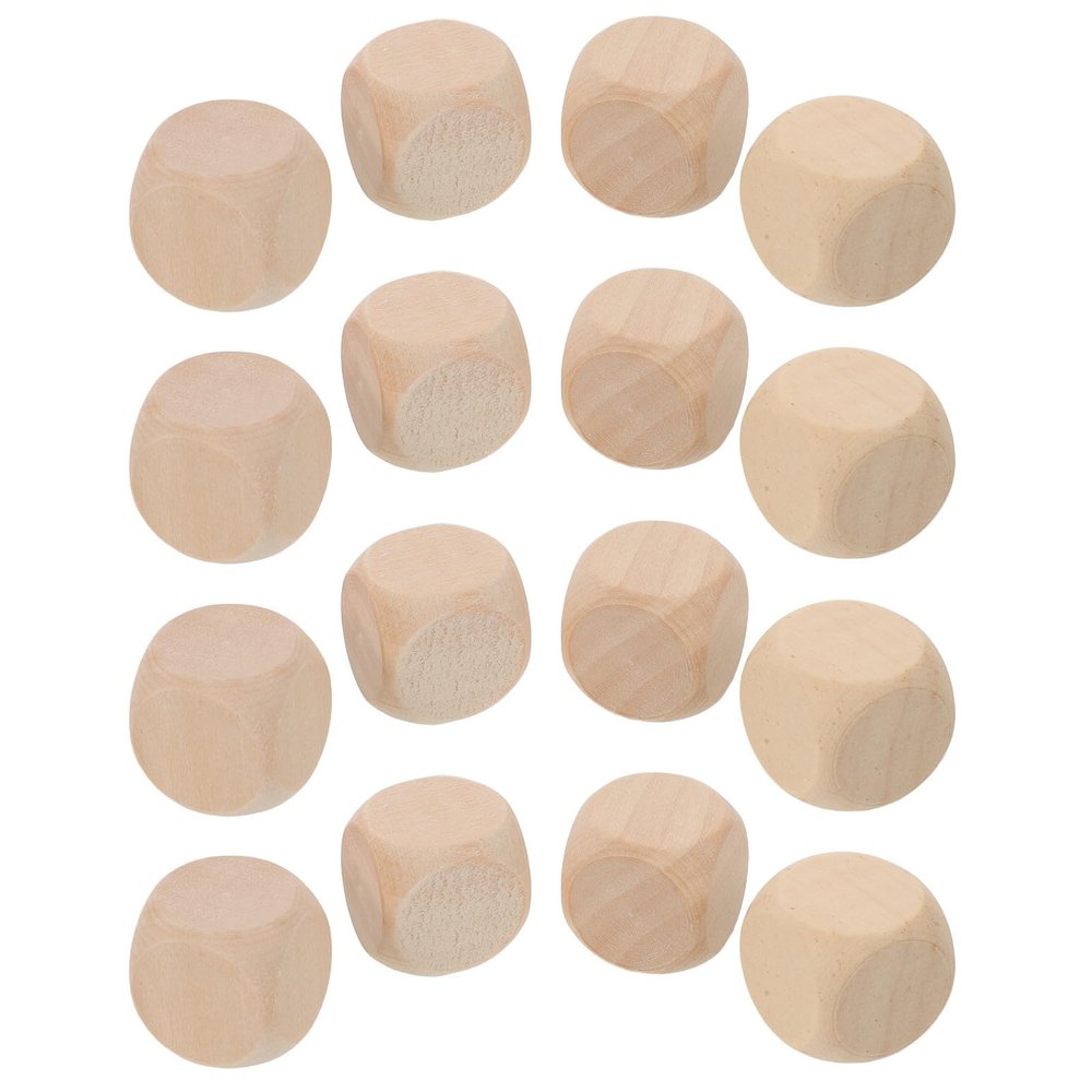HOMSFOU 100pcs Wooden Dice Blank Cube Blocks 20mm Handcrafted Wood Craft Cubes with Versatile Applications and Longterm Use for Personal Crafting Hobbies and Party Supplies